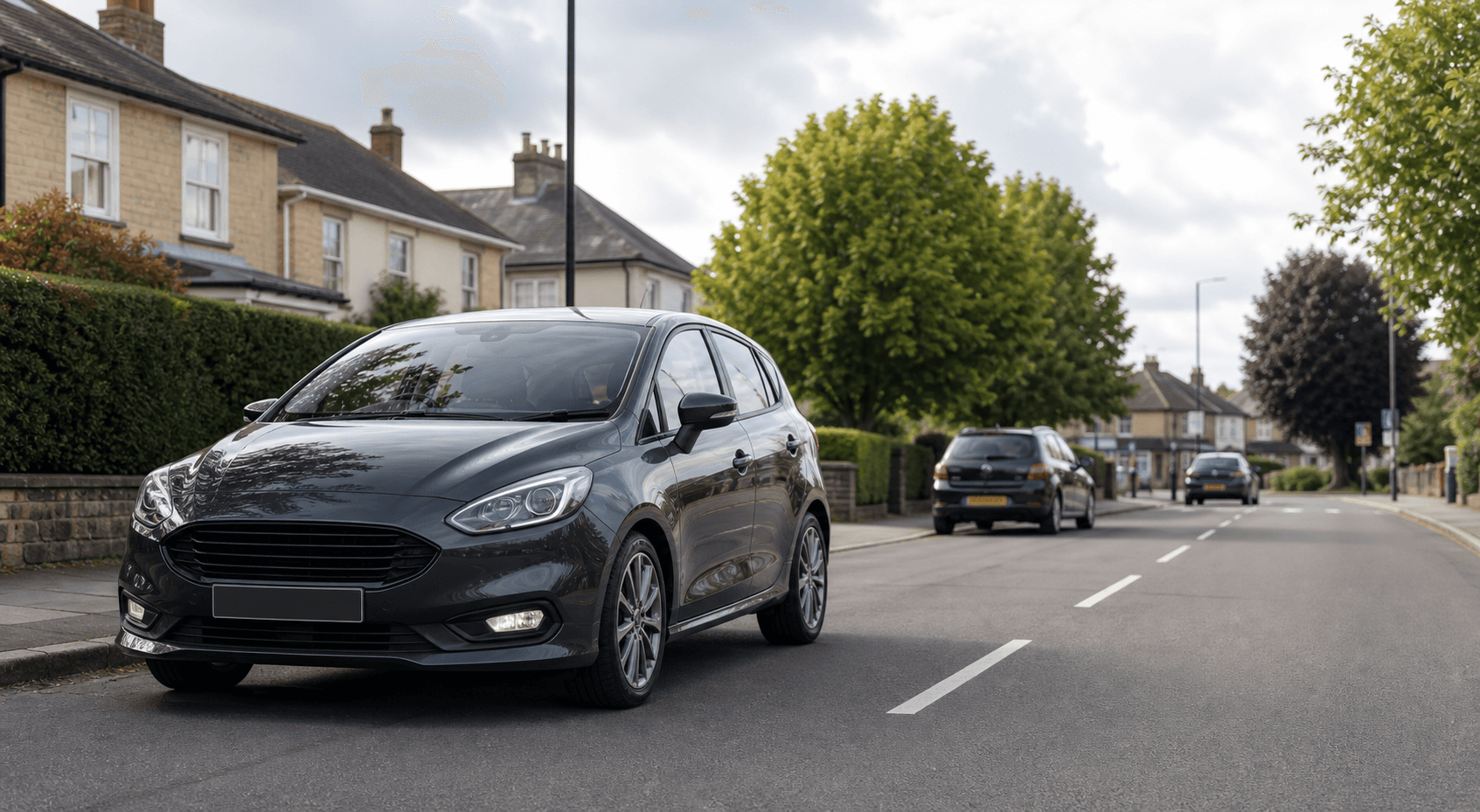 Compact hire cars parked on a clean Mansfield forecourt with town travel in mind