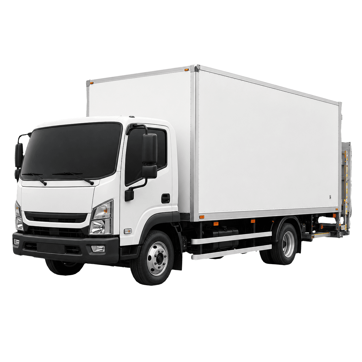 7.5 tonne box truck with tail lift for hire in Mansfield